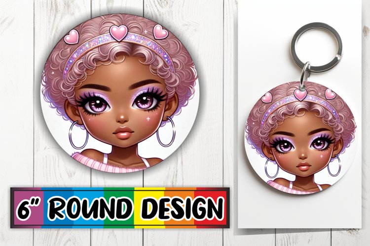 Cheerful Round Design Sublimation, 3D Heart