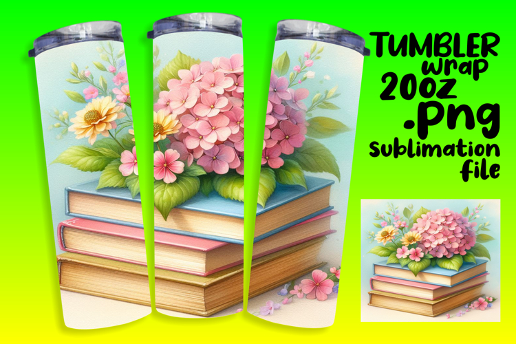 Sublimation Graphics for 20oz Tumbler , Books