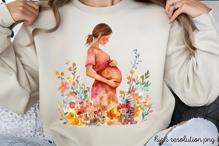 Mothers Day Pregnant Sublimation PNG