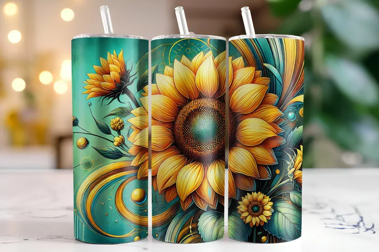 Sunflower Tumbler Wrap | Sublimation | Tumblers