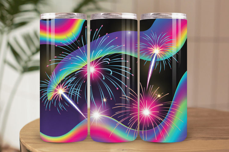 Festive Happy New Year Tumbler Wrap 2026: 20oz Skinny Tumble