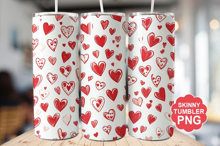 Valentine Pattern Seamless Tumbler | Valentine Tumbler Wrap