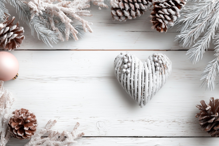 Winter Pine Cone Background Design, Winter Background