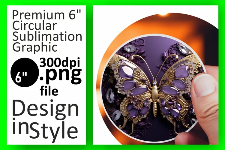 Car Coaster Charm: Vibrant 3D Butterfly Design