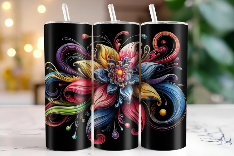 Flowers Tumbler Wrap | Sublimation | Tumblers