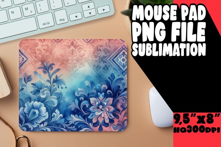 Timeless Mouse Pad Sublimation Style, Watercolor Patter