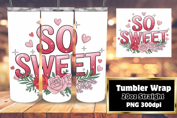 20oz Sublimation Template for Creatives , Valentines