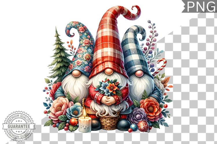 Christmas Gnome Sublimation - Clipart PNG Design
