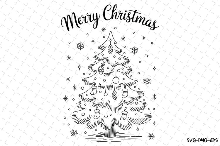 Merry Christmas Tree Svg Image 14