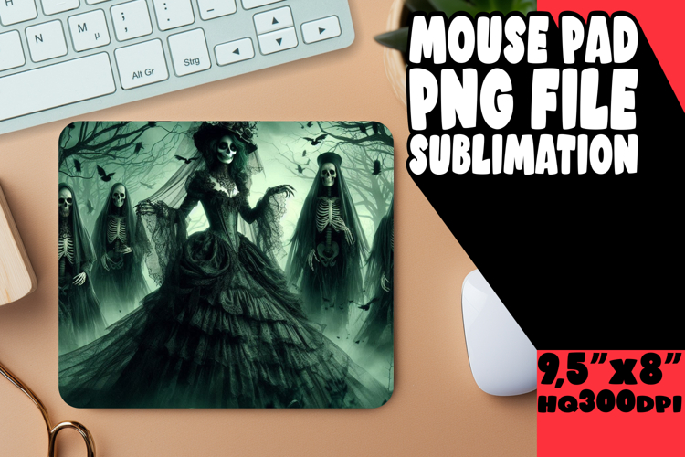 Blissful Mouse Pad Designs PNG, Horror Halloween