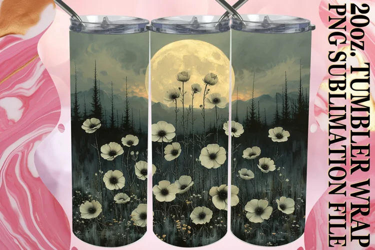 Charming Meadow of Flowers Tumbler Sublimation
