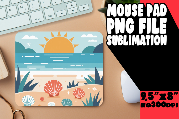 Blissful Mouse Pad Sublimation Ideas, Summer Beach