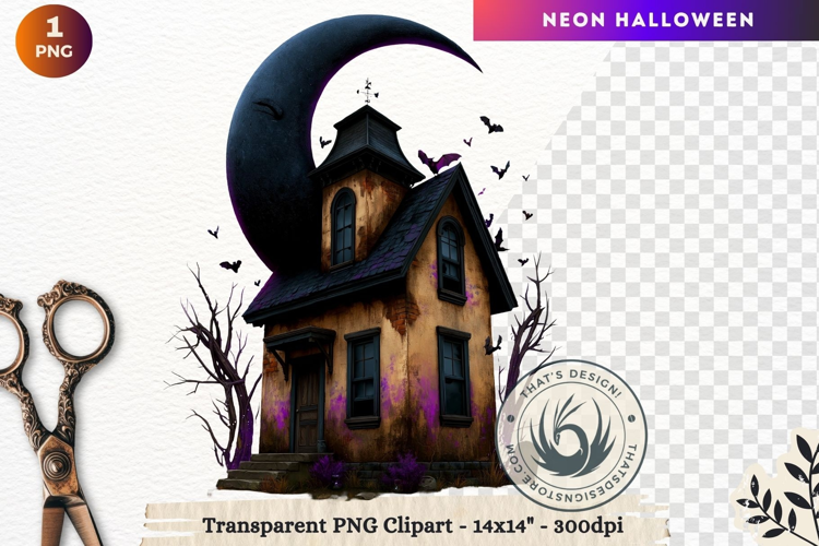 Neon Halloween Character Clipart Spooky Kawaii