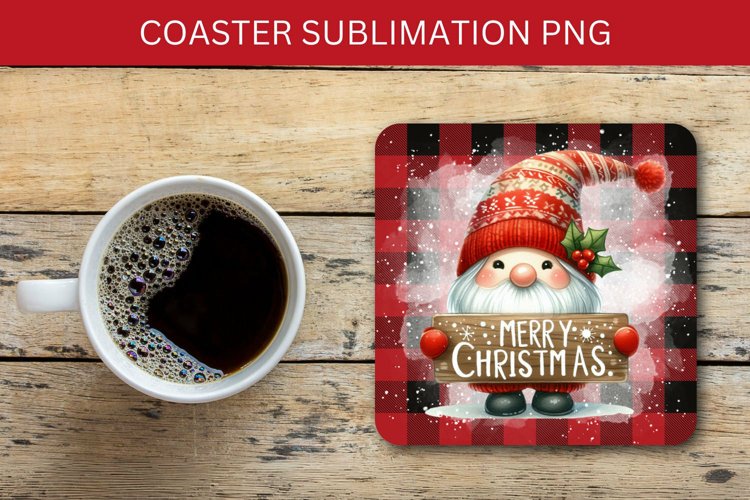square coaster - santa claus example image 1