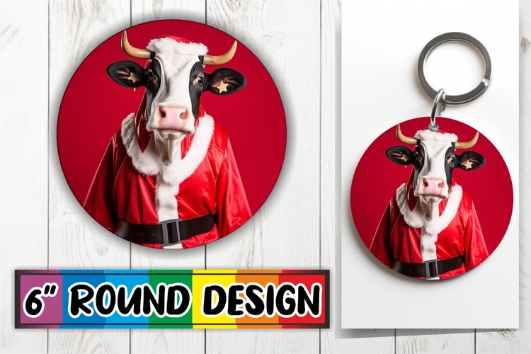 Seasonal Cheer Sublimation Circle Ornament