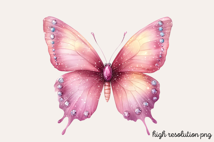Pink Butterfly Clipart Image 14