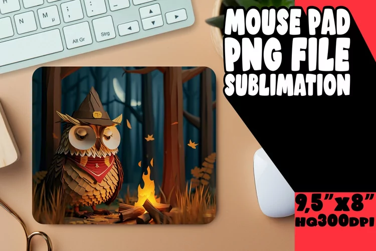 Whimsical Owls on Your Mousepad