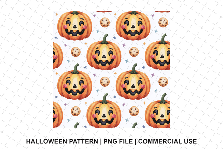 Halloween Pumpkin Pattern Png | Sublimation | Digital Paper