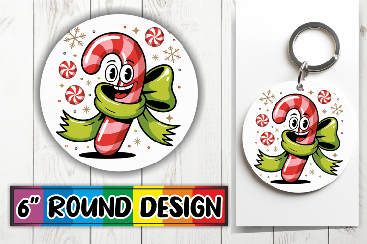 Bright Round Ornaments Sublimation, Cute Christmas