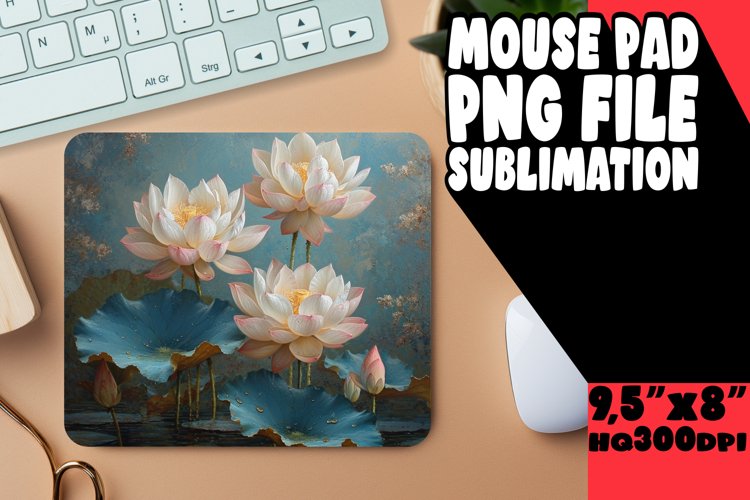 Bloom Breeze: Flower Pattern Mouse Pad