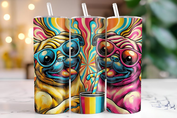 Cool Dogs Tumbler Wrap | Sublimation | Tumblers example image 1