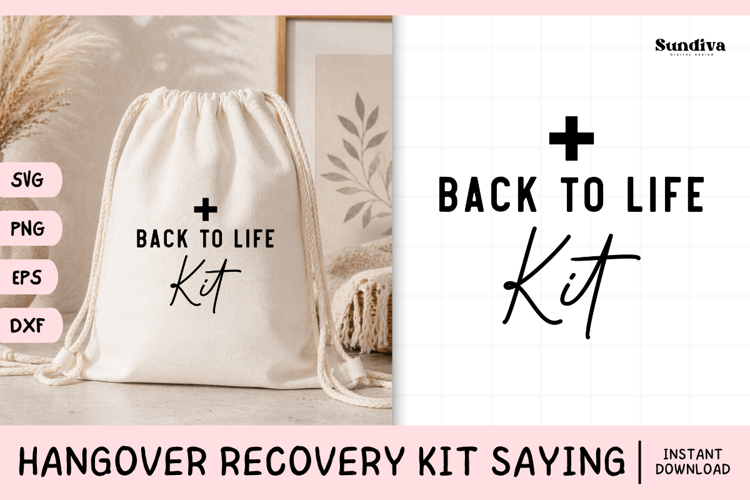 Funny Hangover Kit Saying SVG | Back To Life Kit