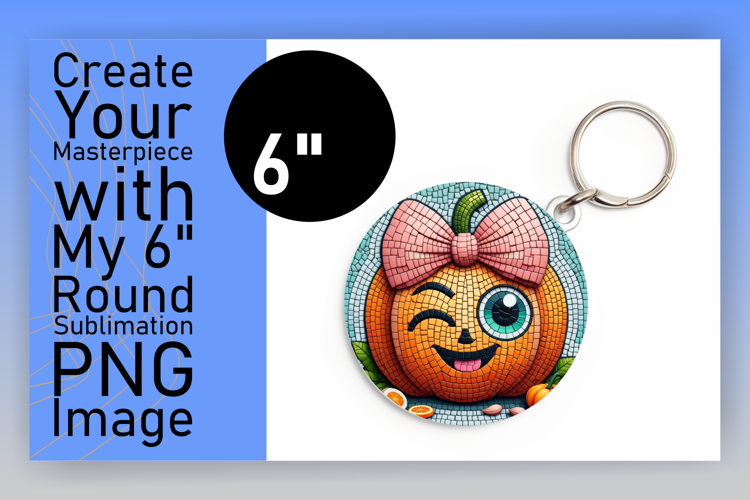 Elegant Car Coaster Round PNG Design , Cute Pumpkin example image 1