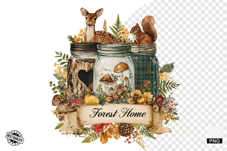 Fall Masons Jars Clipart
