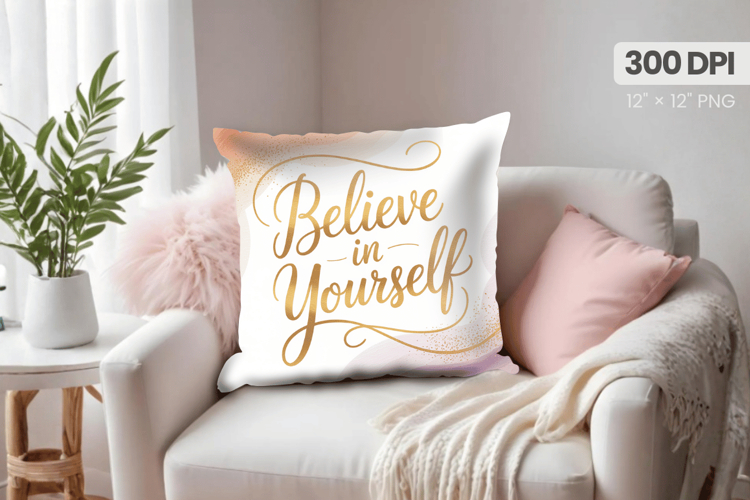 Inspirational Quotes Pillow PNG Motivational PNG Sublimation