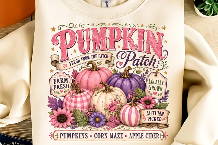 Retro Pumpkin Patch PNG, Trendy Fall PNG, Autumn Sublimation