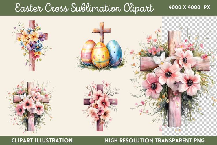 Easter Cross Clipart Image 3