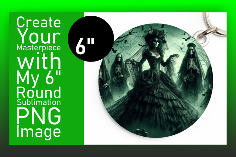 Stylish Round Design for Sublimation , Horror Halloween