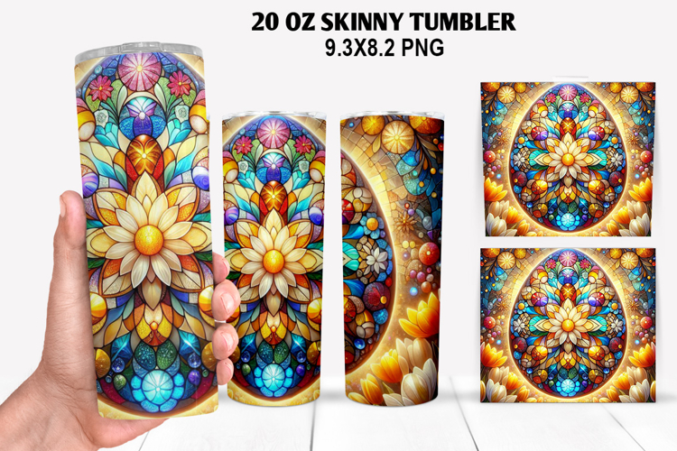 Skinny Tumbler 20oz Wrap Design, Easter Tumbler PNG Design