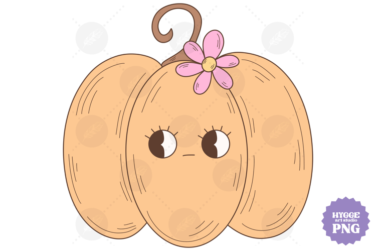 Coquette Girly Halloween Pumpkin Pink Bow Clipart PNG DTF