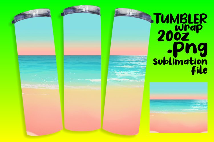 Bright Gradient Tumbler Wrap for Sublimation Art 20oz