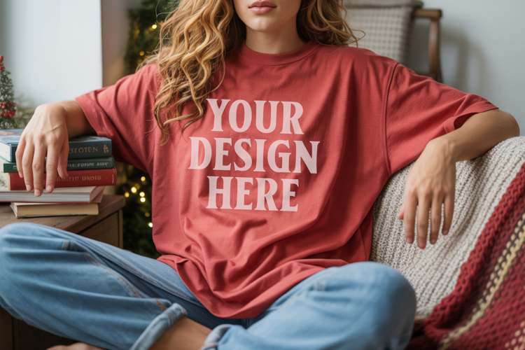 Chili Christmas Comfort Colors 1717 T-shirt Mockup