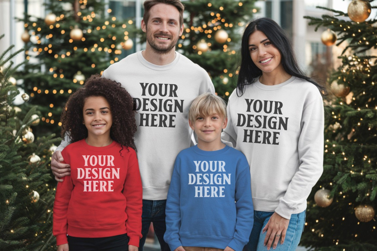 Christmas Family Group Tshirt Mockups