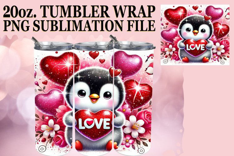 Sublimation Delight 20oz tumbler wrap, Valentines