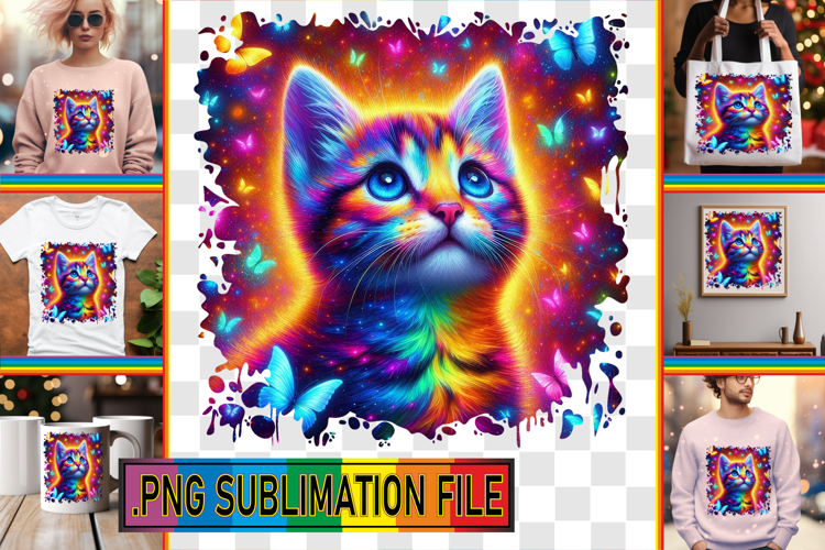 Dazzling TOTE BAG Gift Magic PNG, Cat