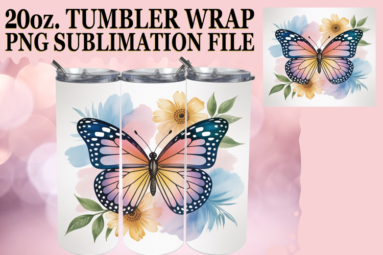 RADIANT EVENINGS 20oz TUMBLER WRAP, Butterfly