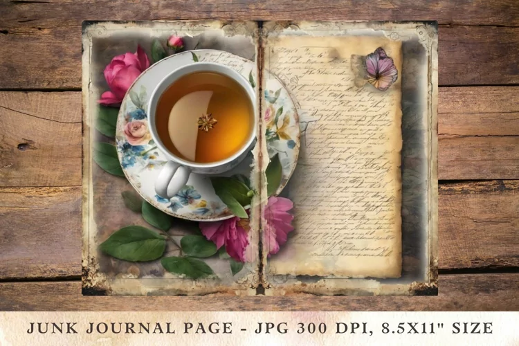 Printable Junk Journal Pages tea 3