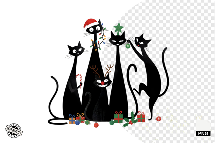 Christmas Cat Clipart Image 12