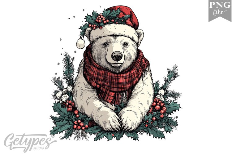 Christmas Bear Clipart Image 3