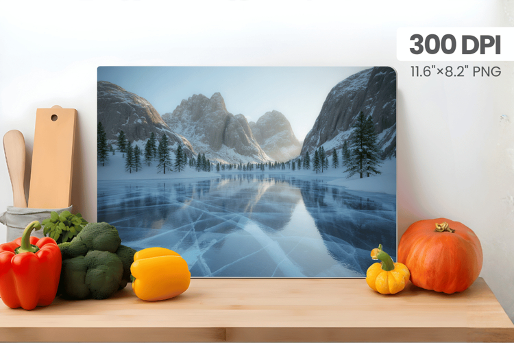 Winter Christmas Wonderland Cutting Board PNG Sublimation