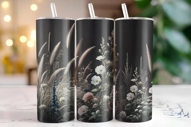 Flowers Tumbler Wrap | Sublimation | Tumblers