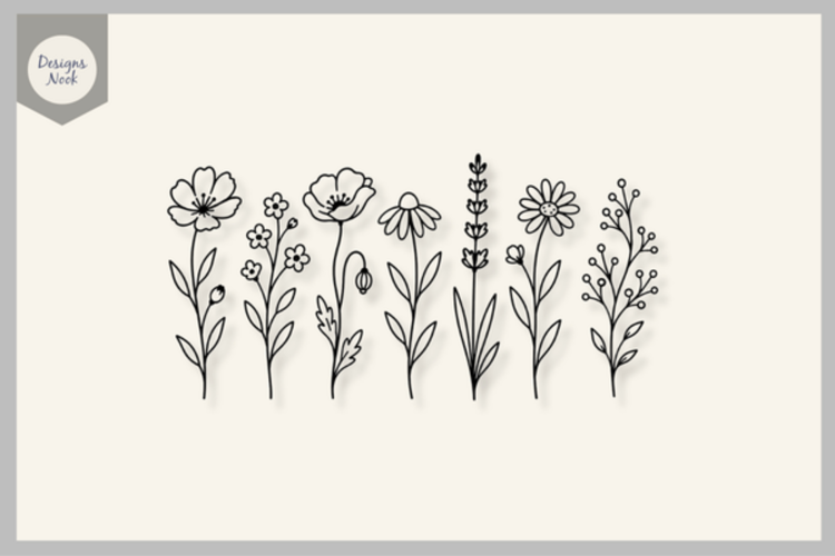 Wildflower Meadow Collection SVG, Cottagecore Wildflower SVG