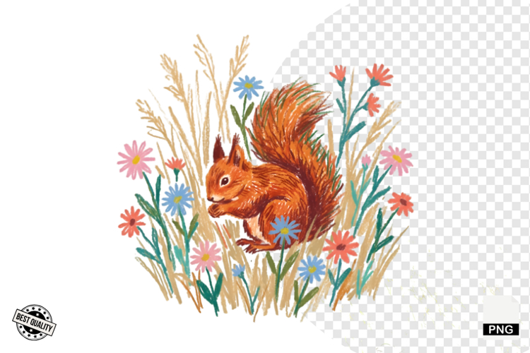 Autumn Wildflowers Meadow Clipart