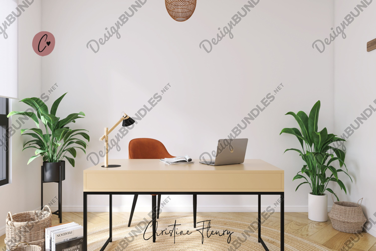 Modern Boho Interior Stock Photo