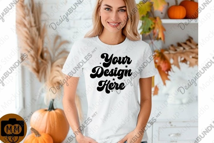 White Tshirt Mockup Image 7