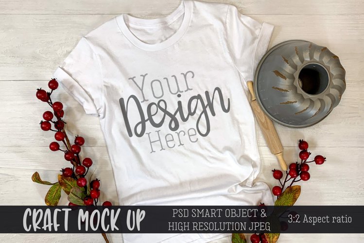 Christmas baking t-shirt Craft Mockup | PSD   JPEG
